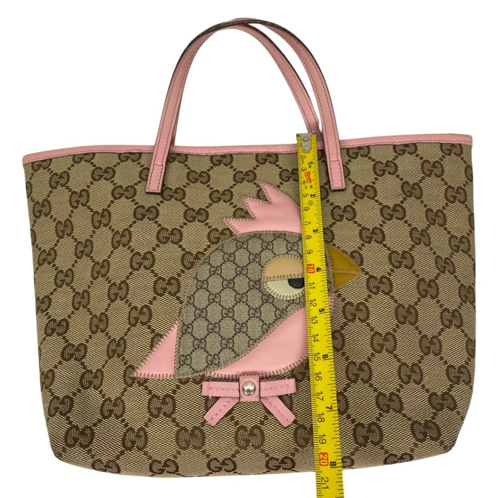 GUCCI Girls Zoo Bird GG Canvas Mini Tote Handbag - Picture 6 of 16